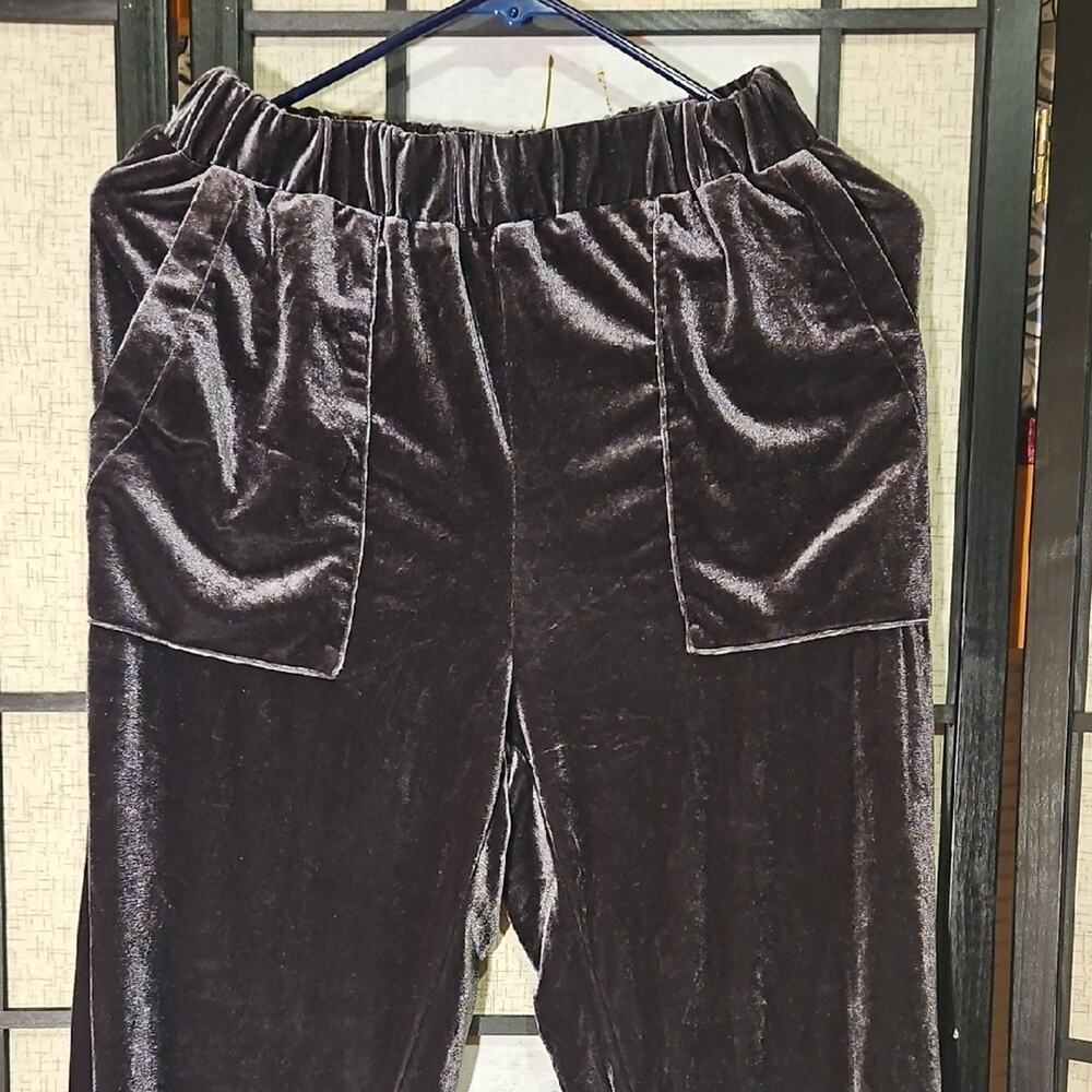 SHEIN Dark Gray Velvet Joggers